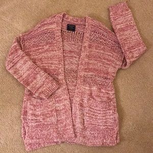 Abercrombie &Fitch Easy Open Front Cardigan，Pink